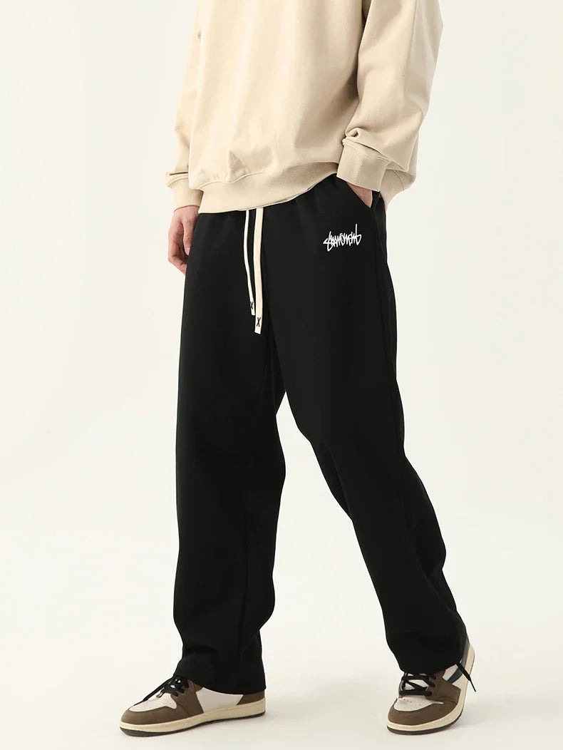 Men’s Straight Fit Joggers – Casual Drawstring Pants with Comfortable Relaxed Style