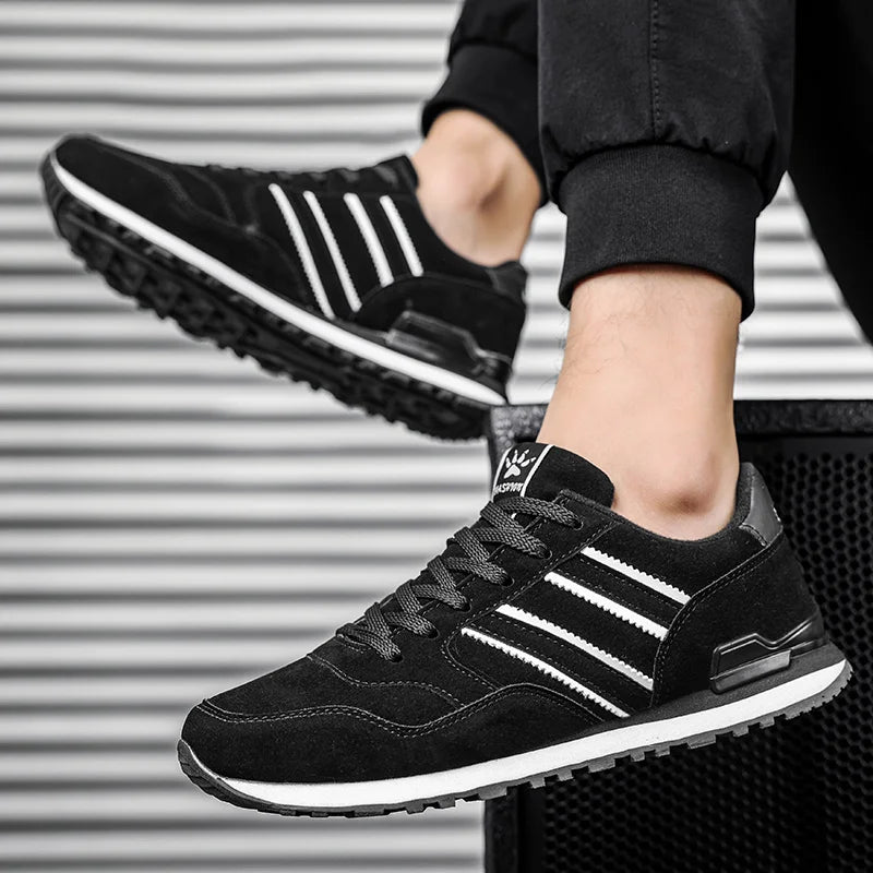 Riley - Men's Casual Sneakers in Breathable Artificial Leather for Outdoor Use