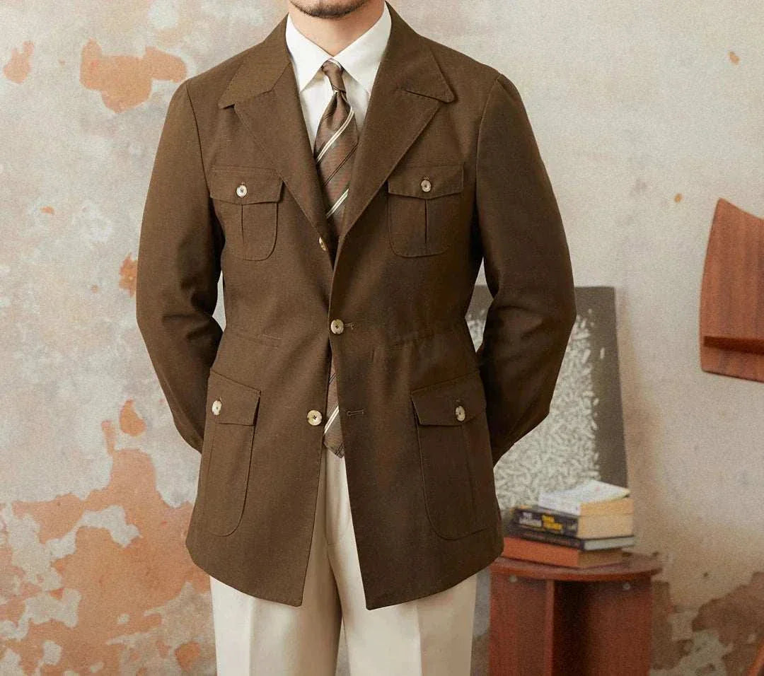 Old Money Vintage Coat for Men – Classic Autumn Jacket