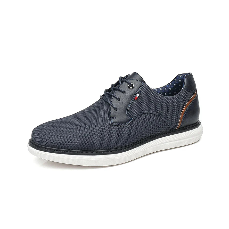 Breathable Leather Oxford Shoes – Classic Lace-Up Men’s Dress Shoes