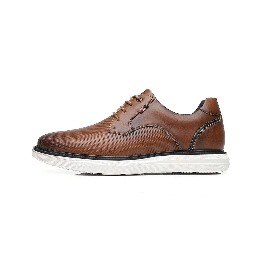 Breathable Leather Oxford Shoes – Classic Lace-Up Men’s Dress Shoes