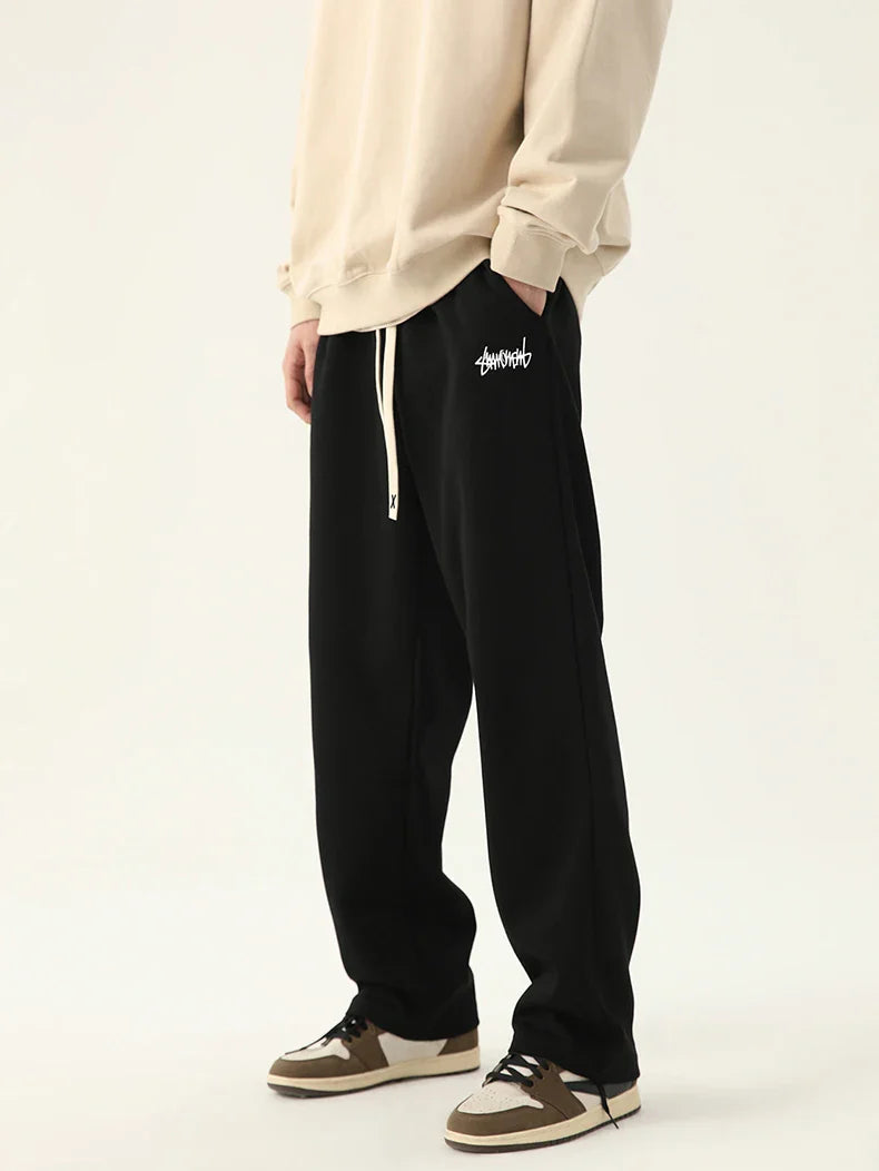 Men’s Straight Fit Joggers – Casual Drawstring Pants with Comfortable Relaxed Style