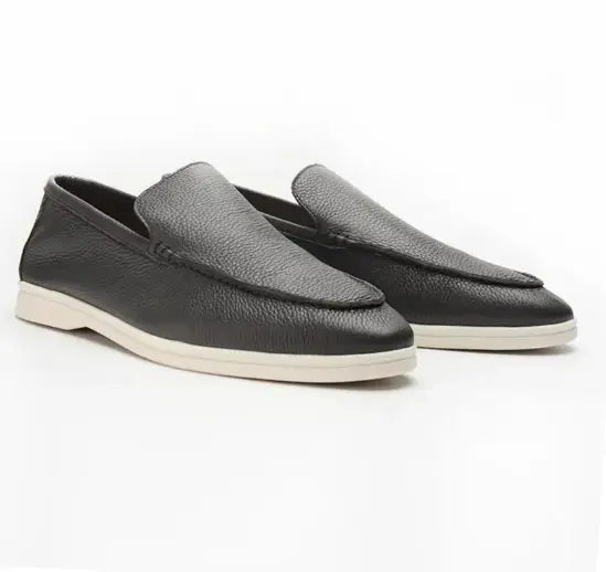 Men’s Cowhide Leather Loafers – Classic Slip-On Dress Shoes with Comfort Sole