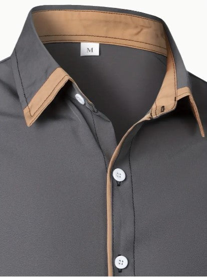 Men's breathable long sleeve casual shirt blouse