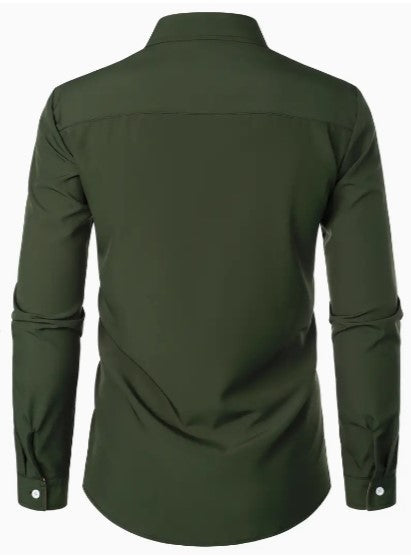 Men's breathable long sleeve casual shirt blouse