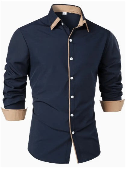 Men's breathable long sleeve casual shirt blouse