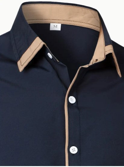 Men's breathable long sleeve casual shirt blouse