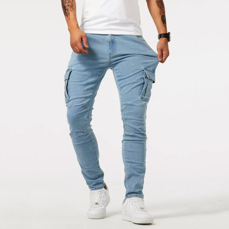 Sydney Cargo Jeans – Men’s Durable Denim Utility Pants with Pockets