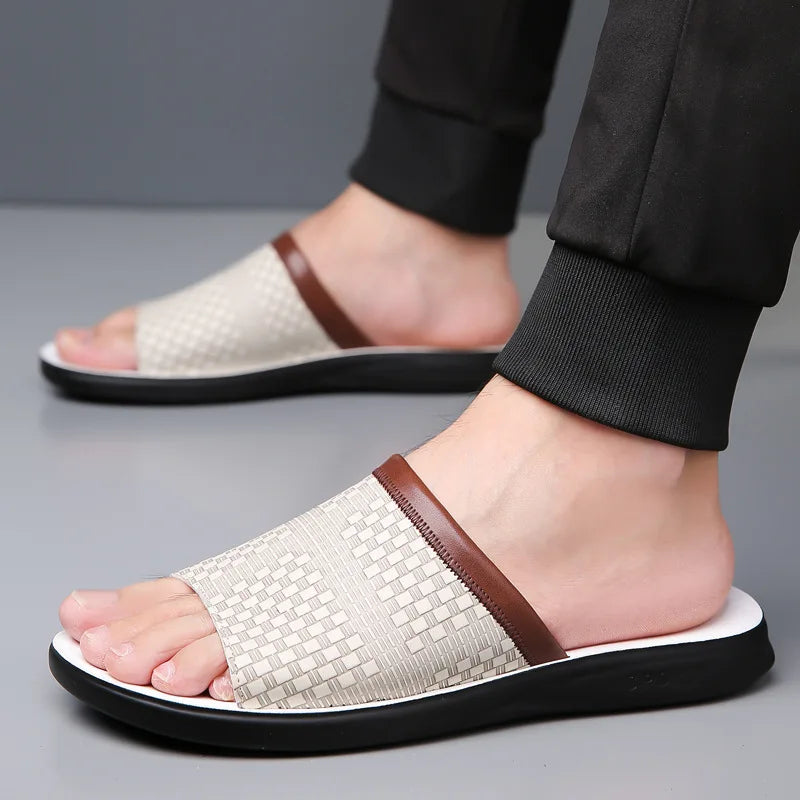 DolceVita Woven Sandals – Men’s Casual Leather-Style Sandals with Comfortable Breathable Design