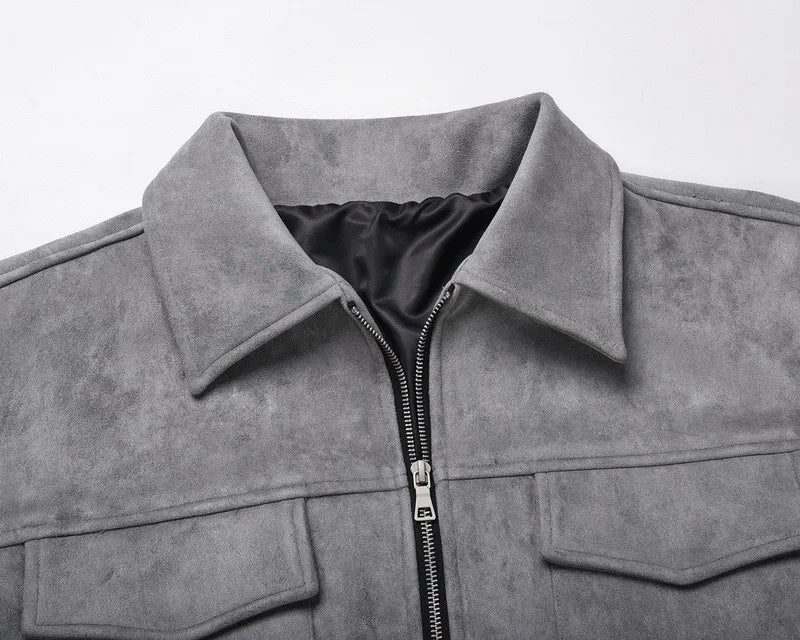 Lucas | Vintage Streetwear Suede Jacket – Casual Retro-Inspired Men’s Outerwear