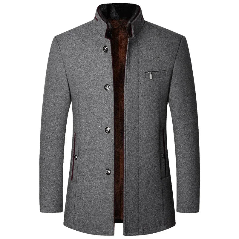 Men’s Cashmere Trench Coat – Luxury Long Winter Overcoat