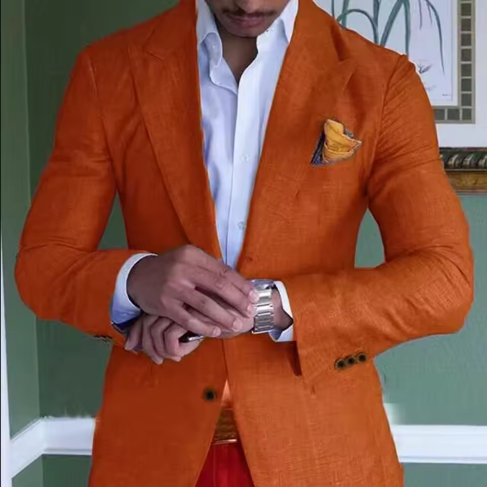 Men’s Slim Fit Linen Blazer – Lightweight, Breathable & Versatile