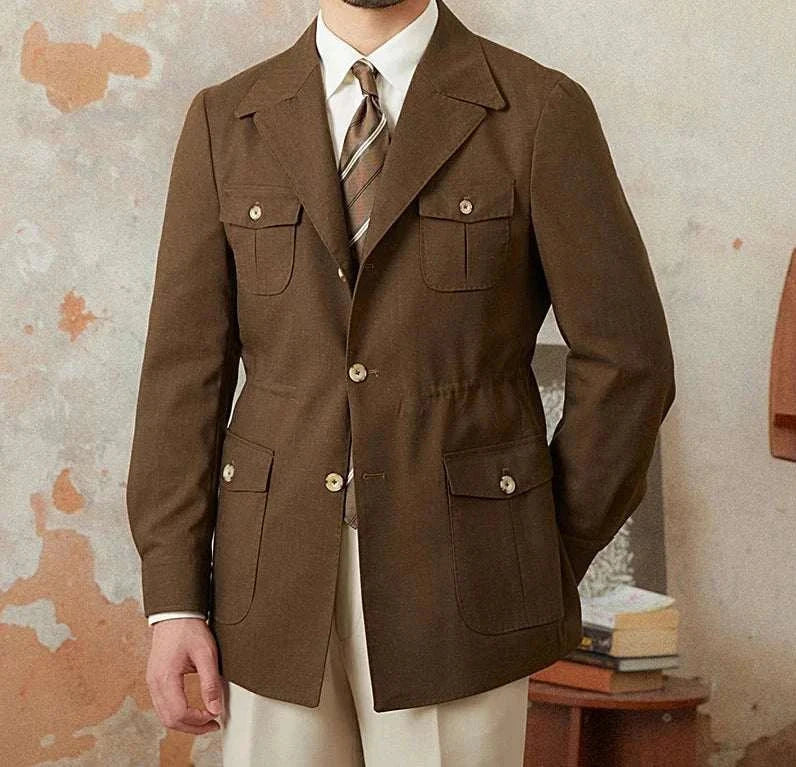 Old Money Vintage Coat for Men – Classic Autumn Jacket