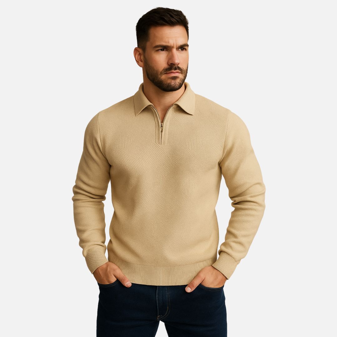 Men's Premium Wool Half-Zip Sweater