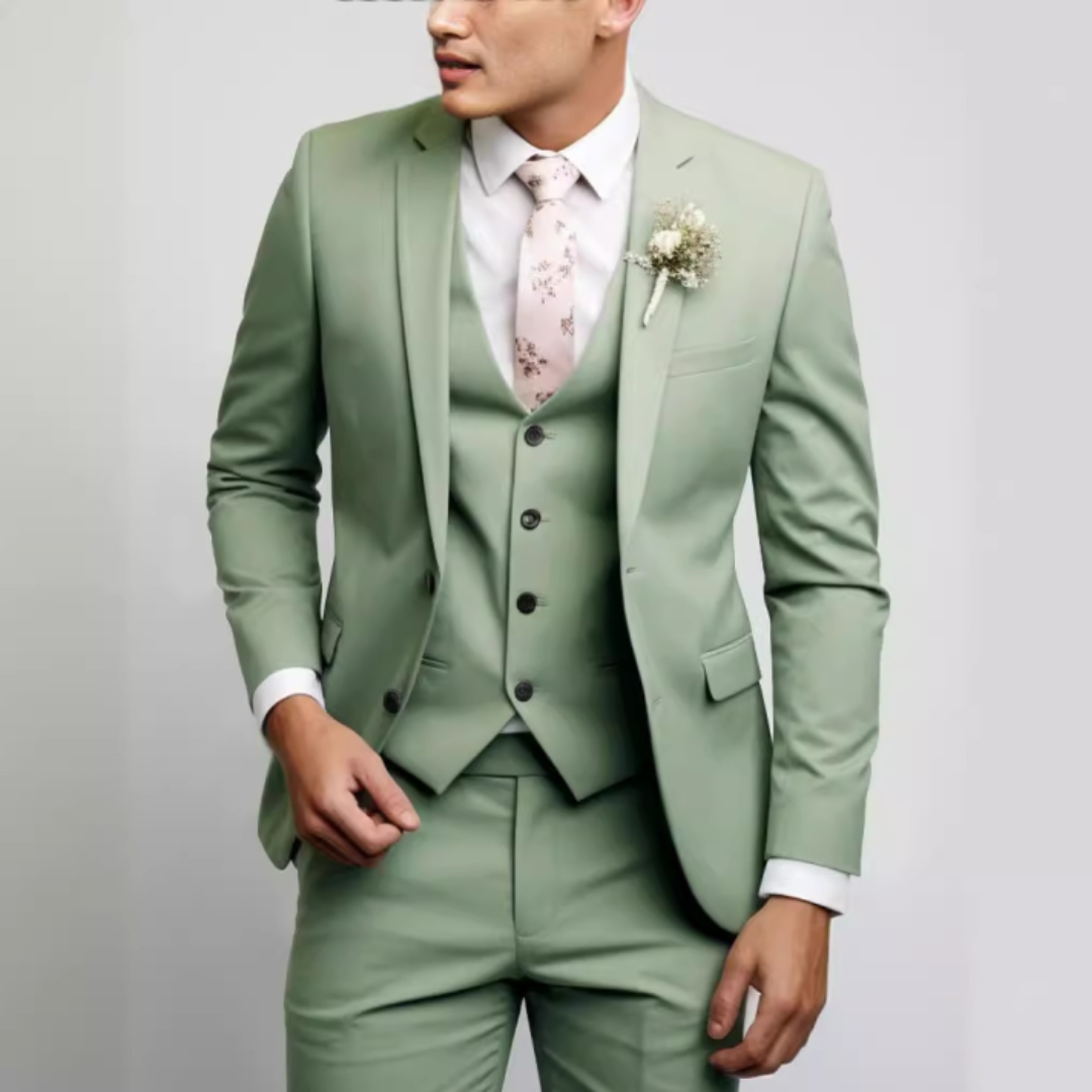 Slim Fit 3-Piece Wedding Guest Suit for Men | Formal & Modern