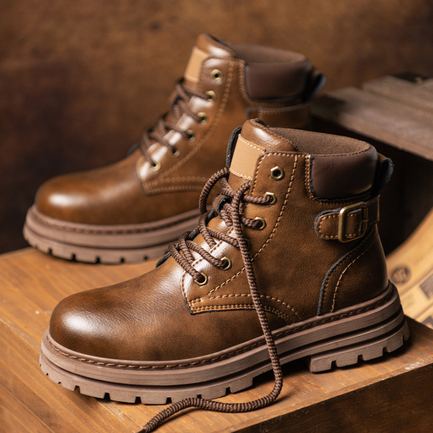 Men’s Leather Boots – Lace-Up Chelsea Ankle Boots
