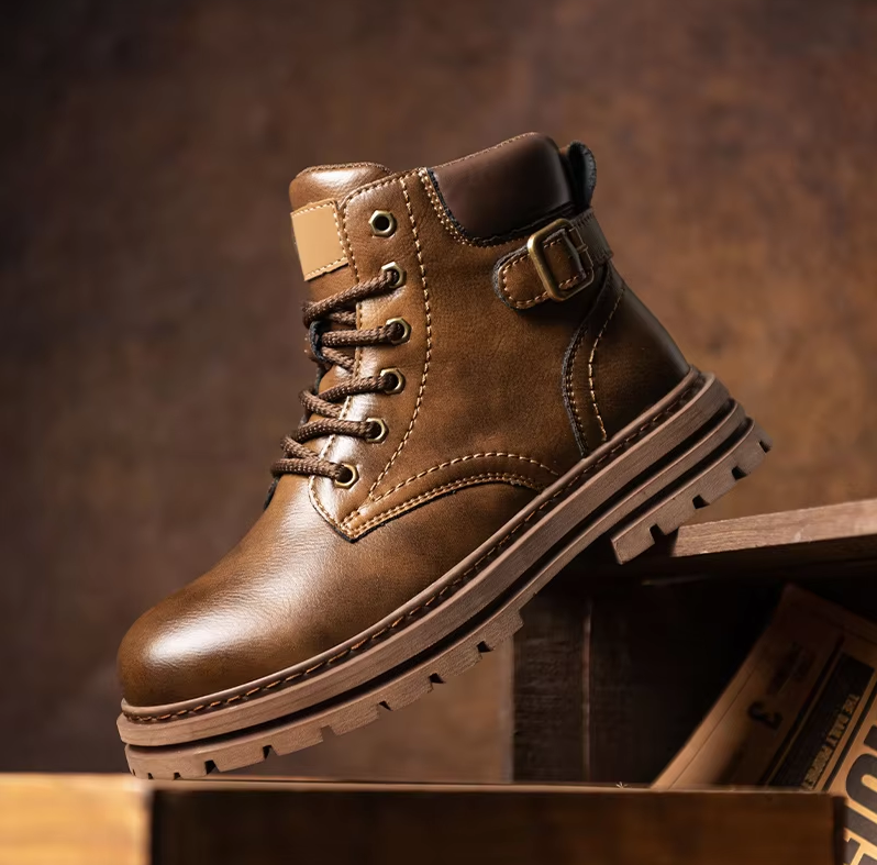 Men’s Leather Boots – Lace-Up Chelsea Ankle Boots
