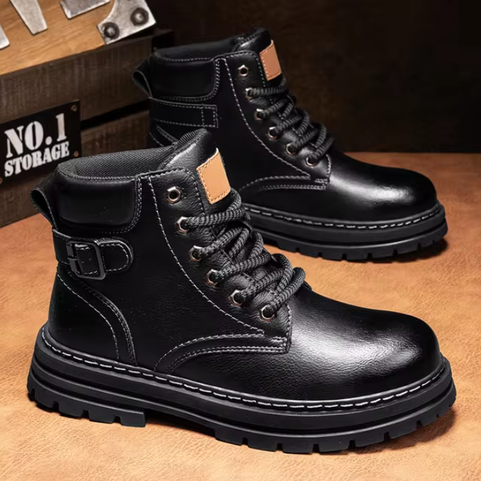 Men’s Leather Boots – Lace-Up Chelsea Ankle Boots