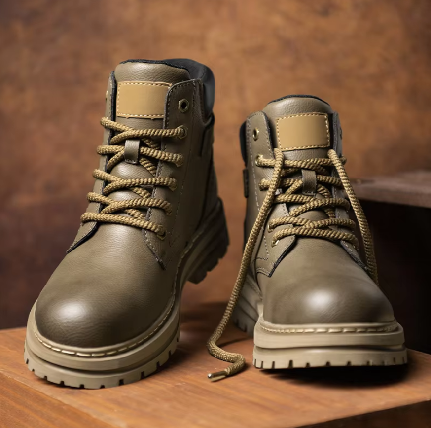 Men’s Leather Boots – Lace-Up Chelsea Ankle Boots