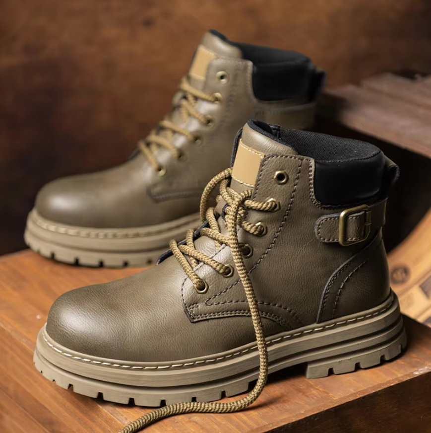Men’s Leather Boots – Lace-Up Chelsea Ankle Boots