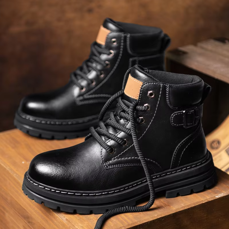 Men’s Leather Boots – Lace-Up Chelsea Ankle Boots