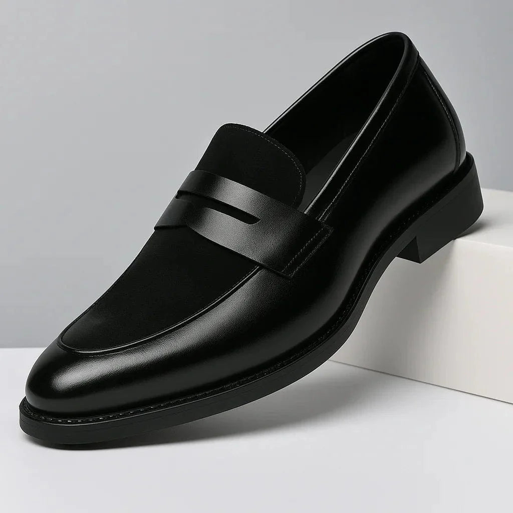 Lennard Leather Penny Loafers – Men’s Classic Slip-On Dress Shoes