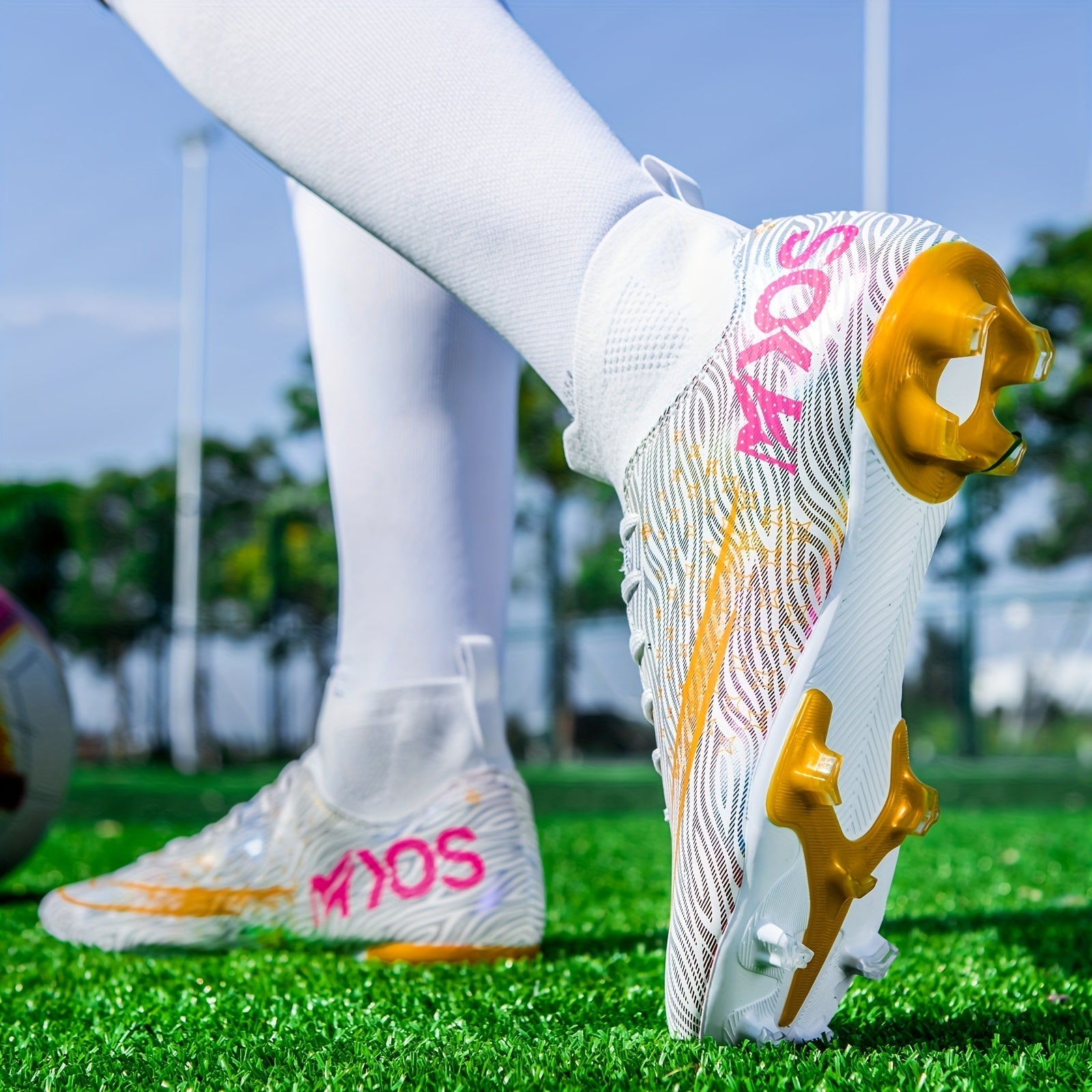 Men’s Football Boots with High Ankle Support and Enhanced Grip | Soccer Cleats for Turf & Grass