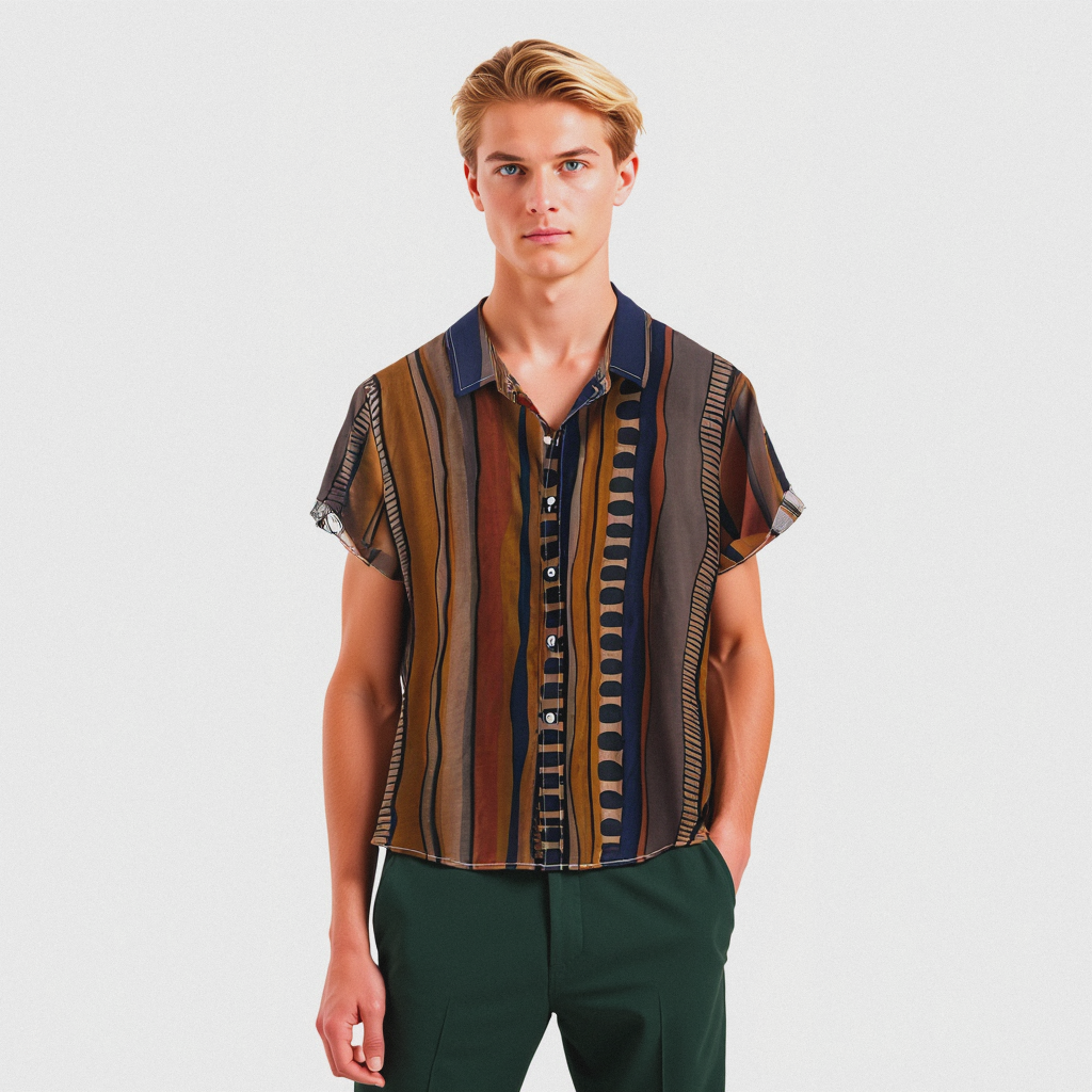 Claude Monet Vintage Ethnic Vacation Shirt