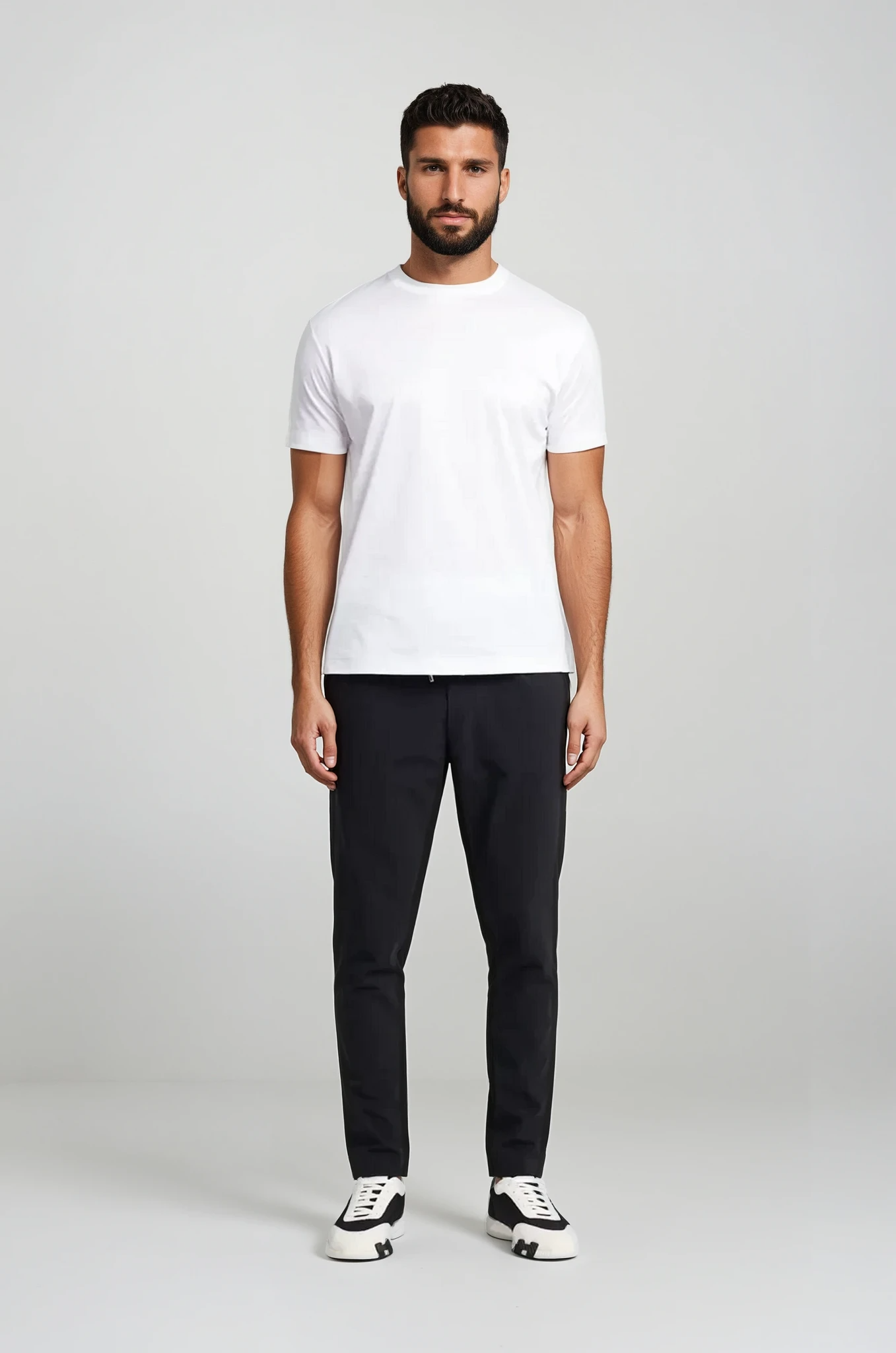 Crystal Men Classic White Tee