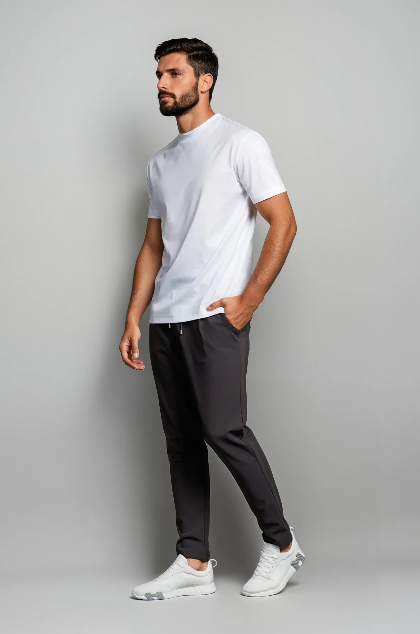 Crystal Men Classic White Tee