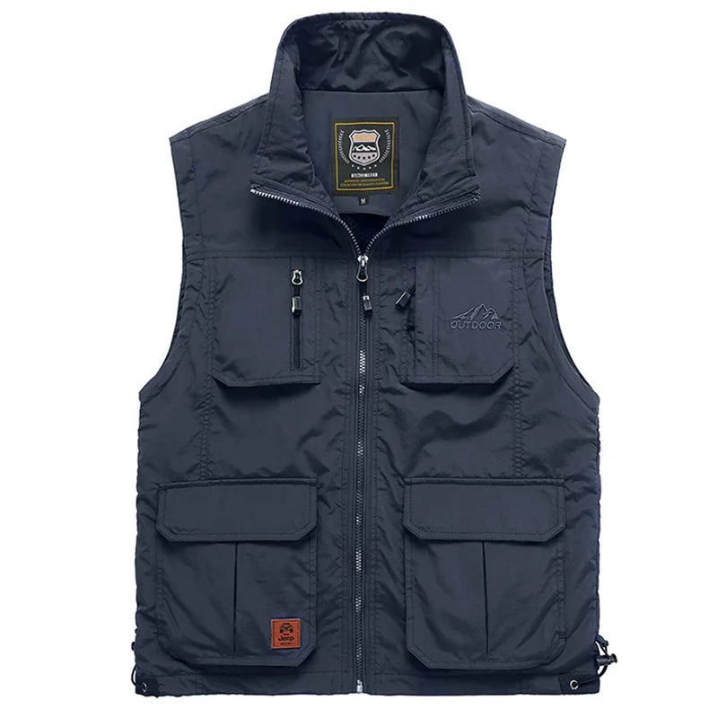 Men’s Outdoor Walking Bodywarmer – Sleeveless Fleece-Lined Vest with Pockets