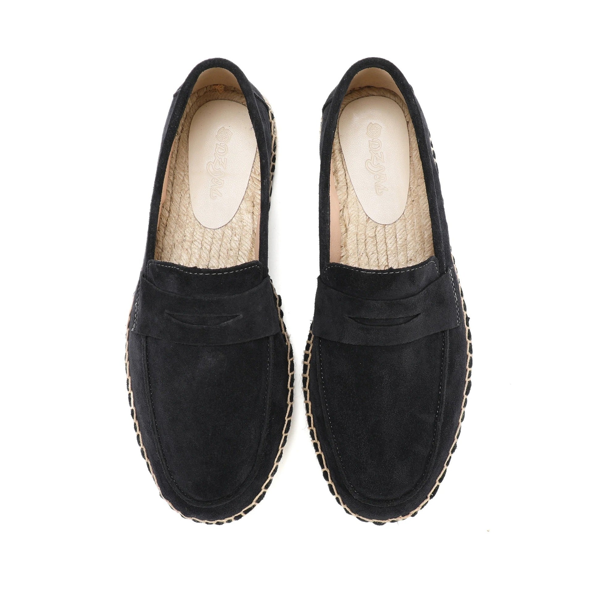 Men’s Suede Espadrille Loafers – Brown Slip-On Shoes in Old Money Style