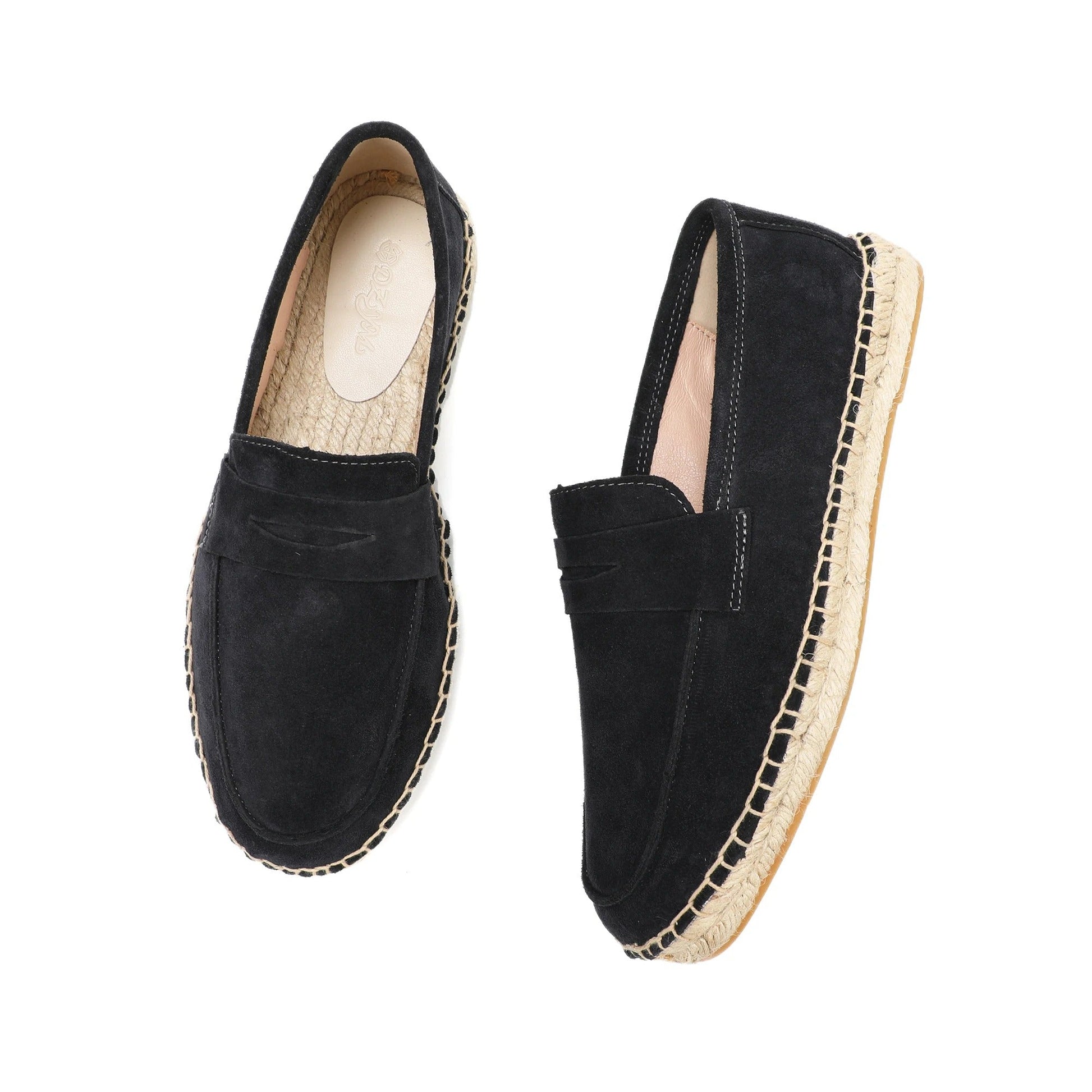 Men’s Suede Espadrille Loafers – Brown Slip-On Shoes in Old Money Style