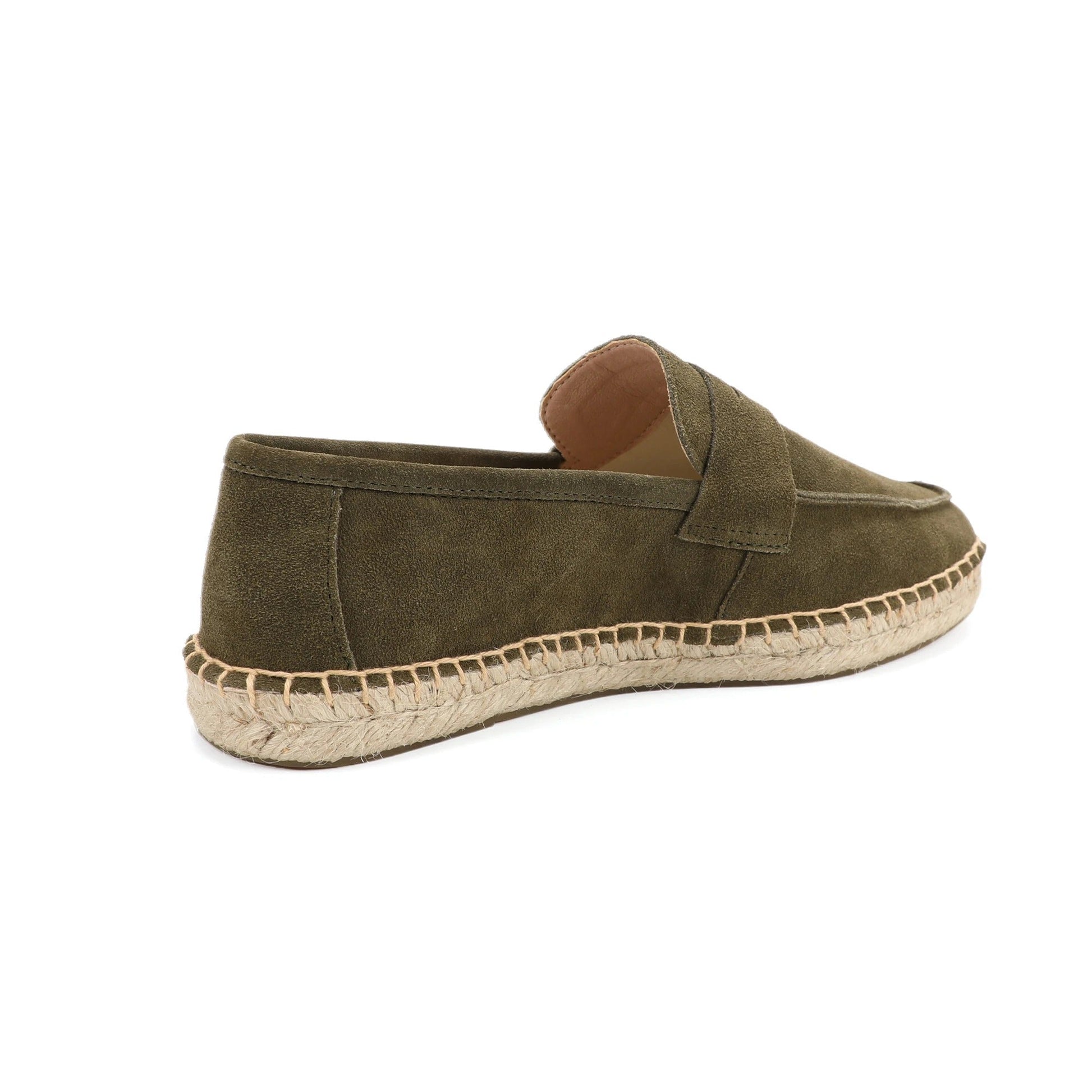 Men’s Suede Espadrille Loafers – Brown Slip-On Shoes in Old Money Style