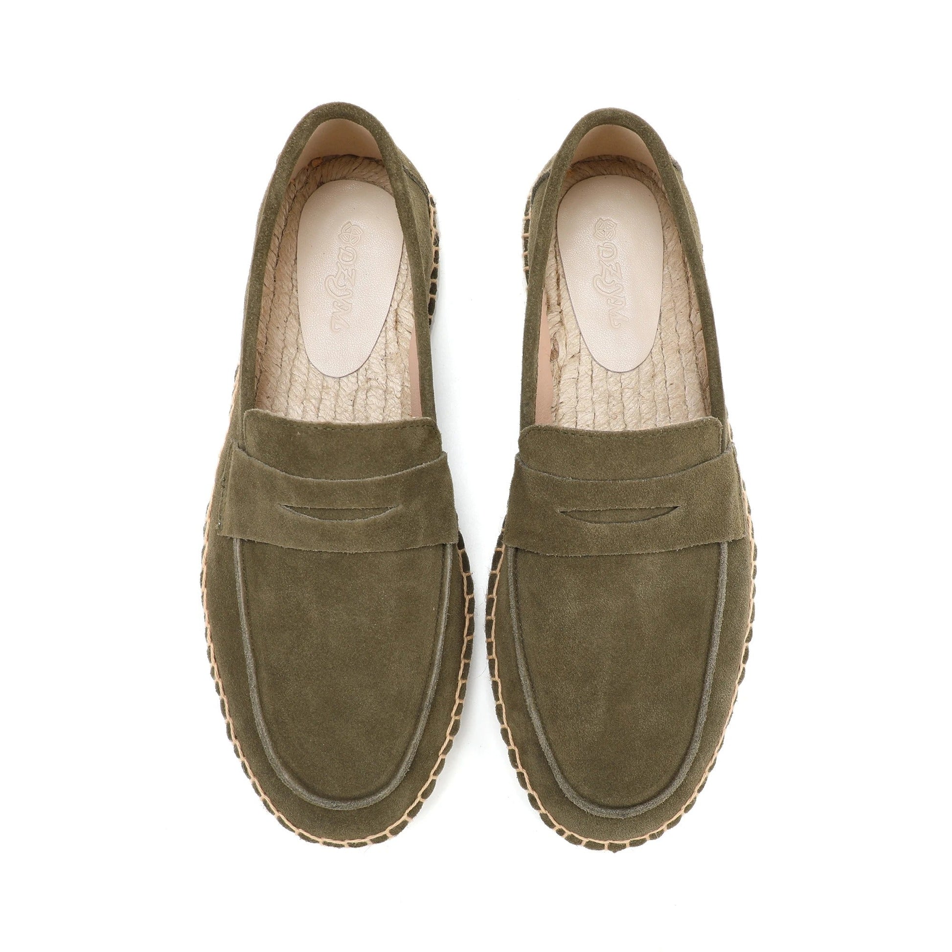 Men’s Suede Espadrille Loafers – Brown Slip-On Shoes in Old Money Style