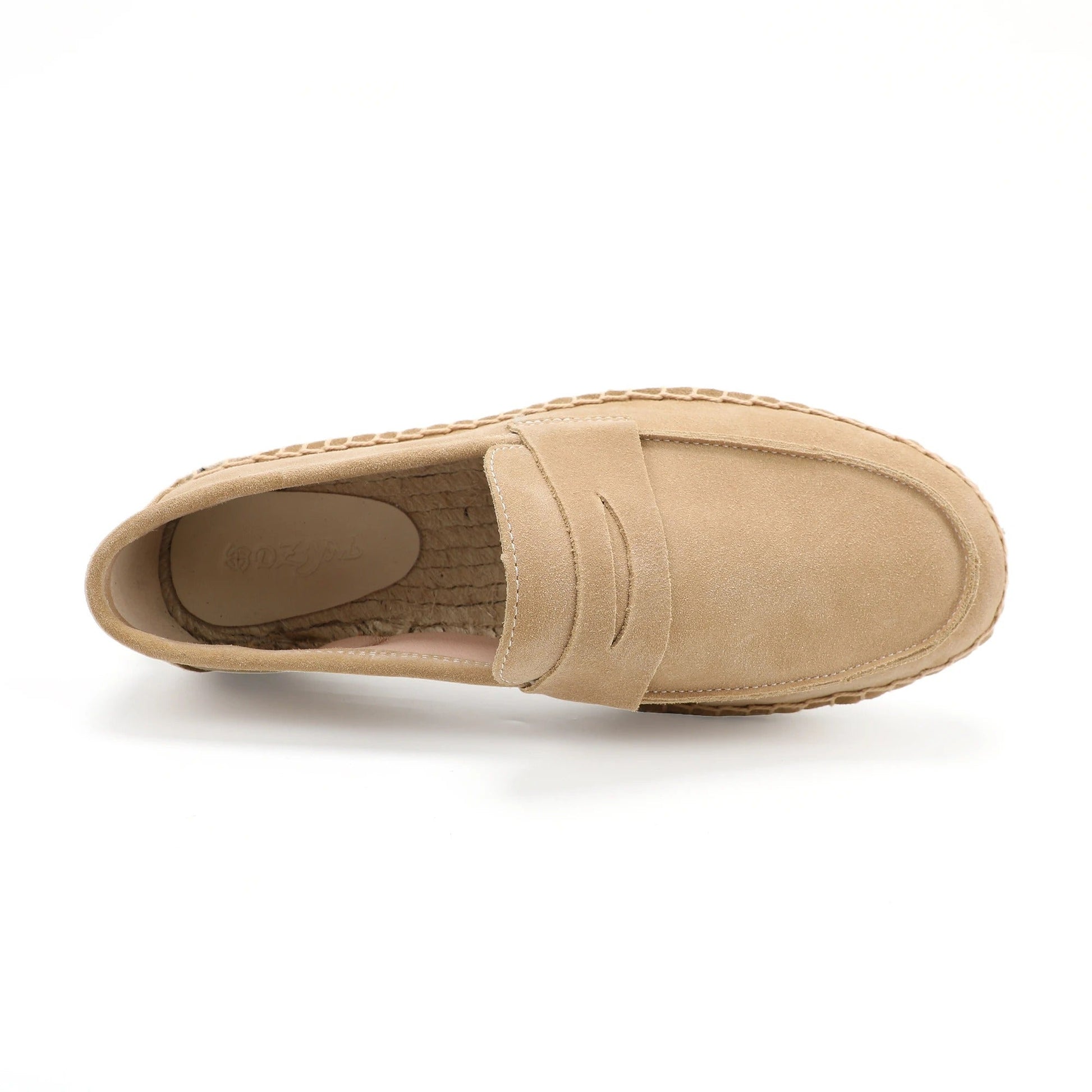 Men’s Suede Espadrille Loafers – Brown Slip-On Shoes in Old Money Style