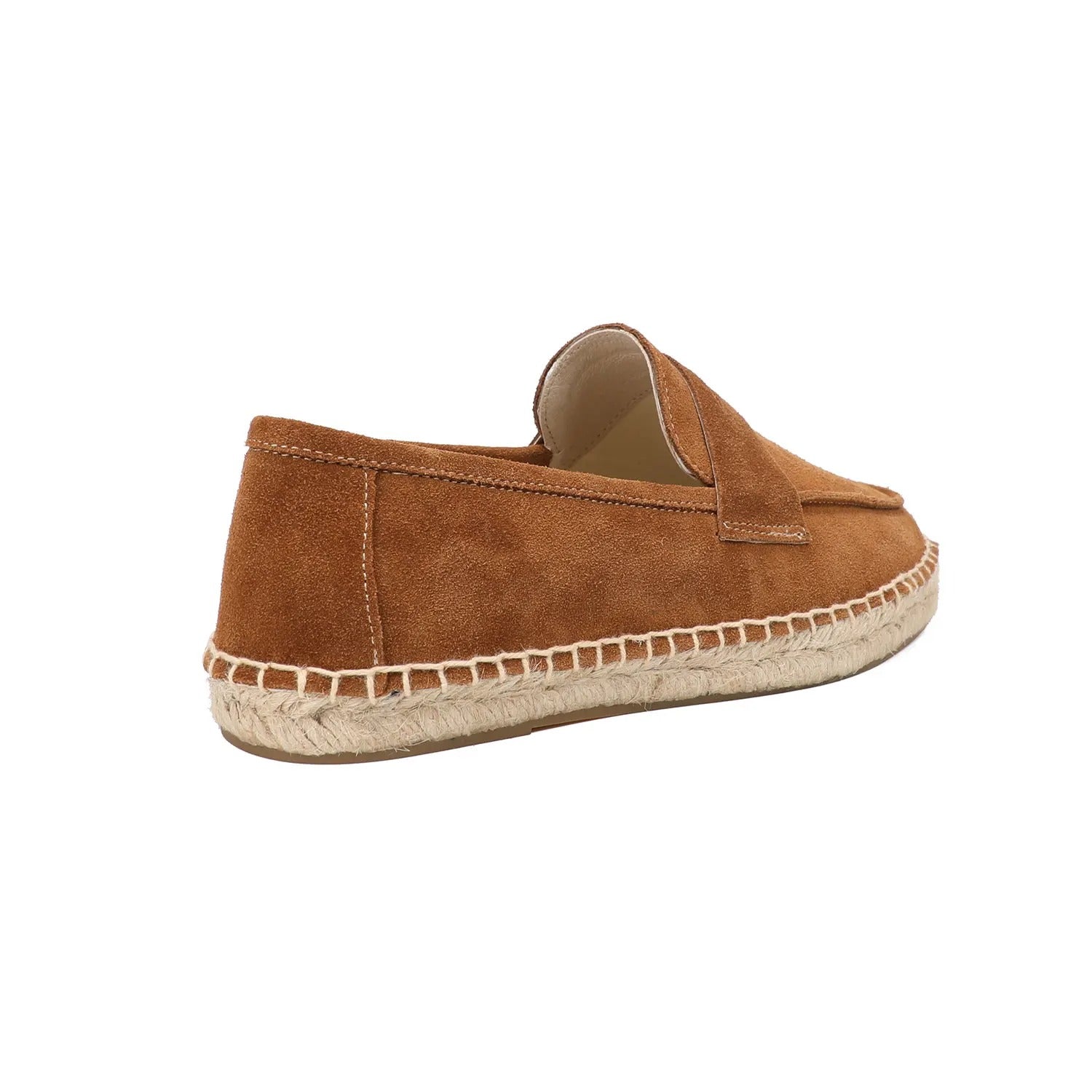 Men’s Suede Espadrille Loafers – Brown Slip-On Shoes in Old Money Style
