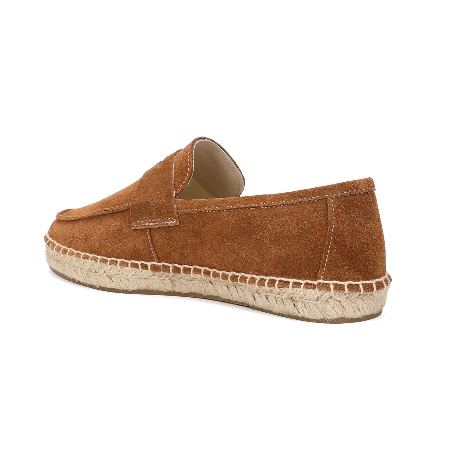 Men’s Suede Espadrille Loafers – Brown Slip-On Shoes in Old Money Style