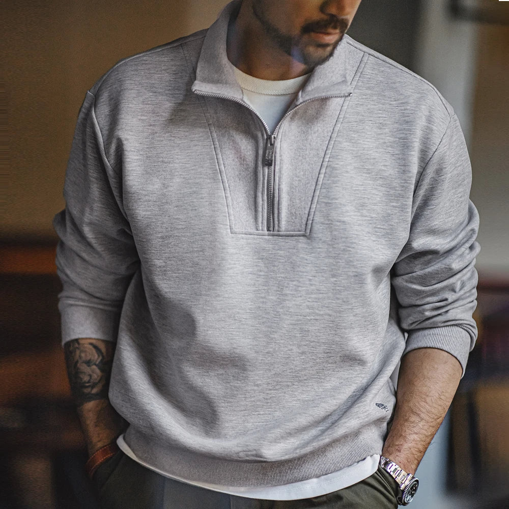 MADURO - Modern Casual Quarter-Zip Sweater