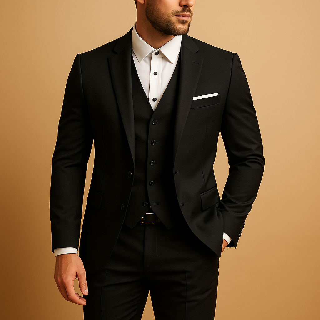 Three-Piece Slim Fit Men’s Suit with Blazer and Trousers | Beaumont
