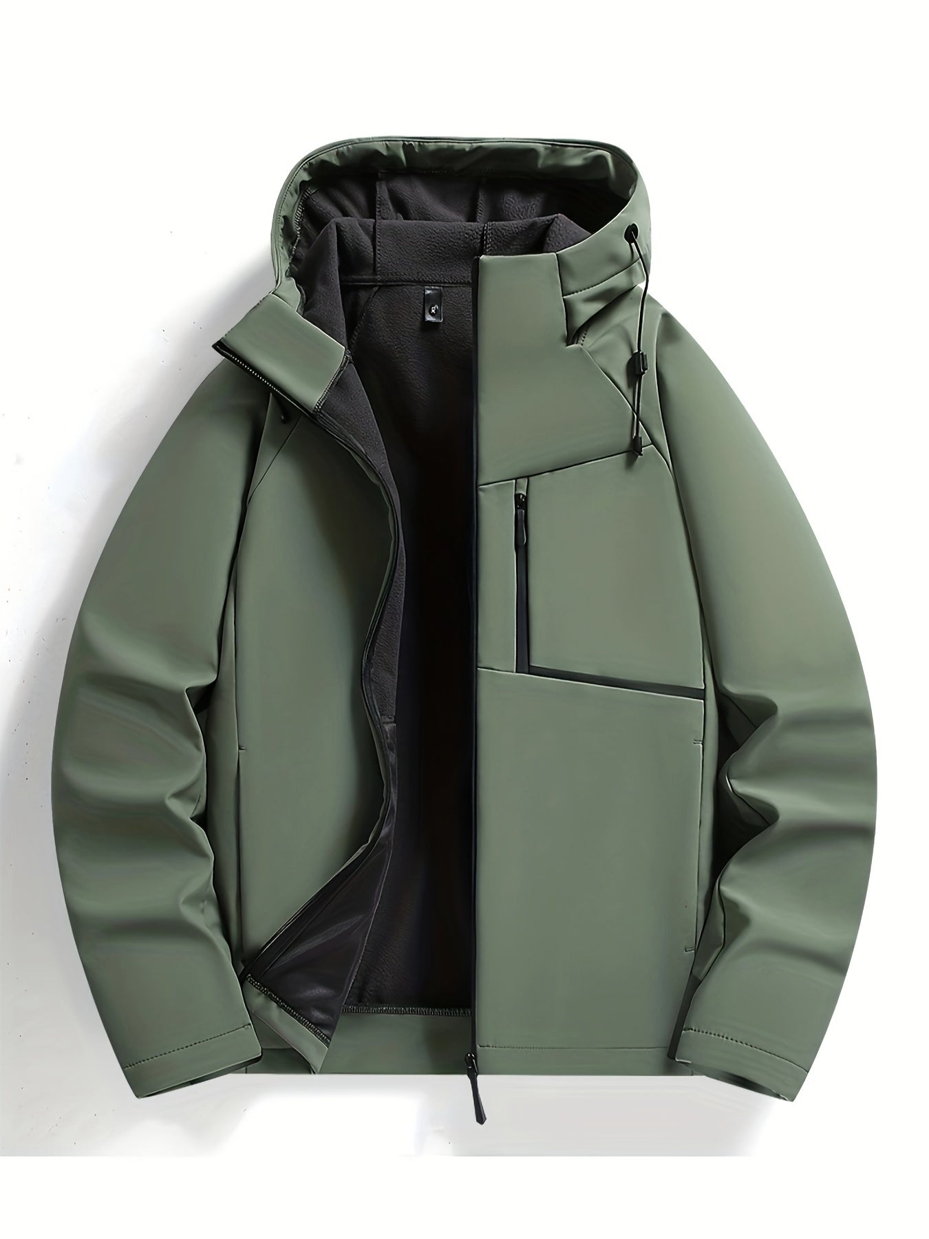 Men’s Knox Hooded Jacket – Casual Zip-Up Coat with Adjustable Hood