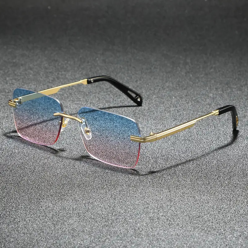Spraykis | Rimless Square Sunglasses – Tinted Lenses with UV Protection