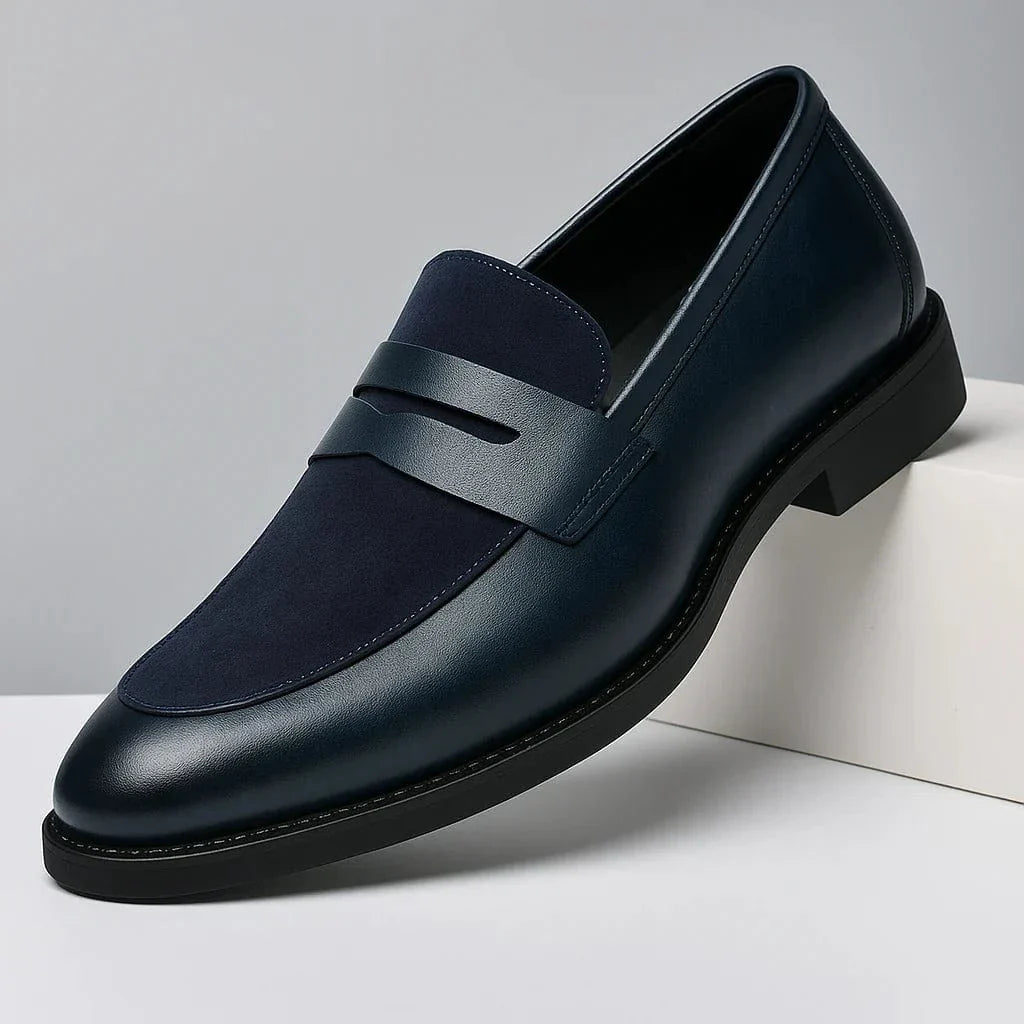 Lennard Leather Penny Loafers – Men’s Classic Slip-On Dress Shoes
