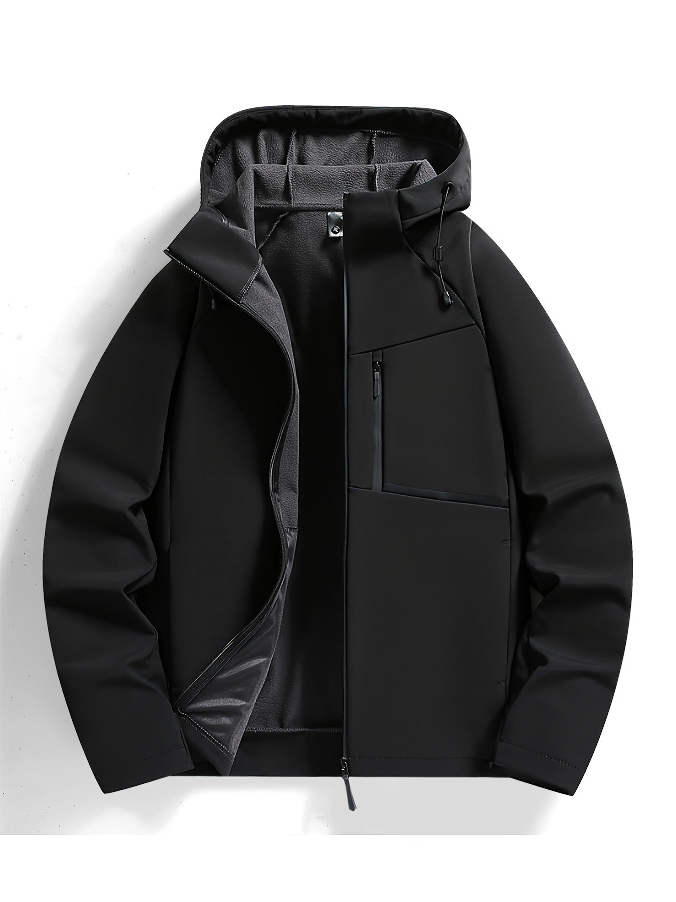 Men’s Knox Hooded Jacket – Casual Zip-Up Coat with Adjustable Hood
