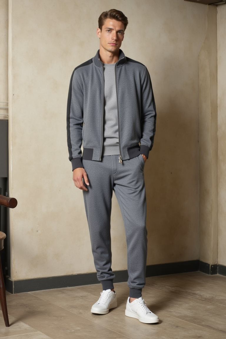 Autumn Lightweight Zip-Up Tracksuit Set