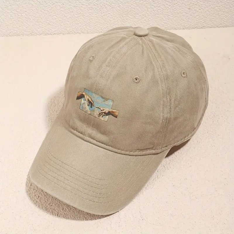 Spraykis | Unisex Vintage Oil Painting Baseball Cap – Adjustable Flag-Themed Embroidered Hat