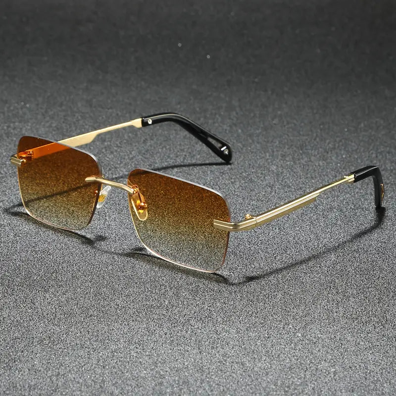Spraykis | Rimless Square Sunglasses – Tinted Lenses with UV Protection