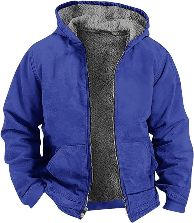 Men’s Fleece-Lined Jacket – Waterproof and Windproof Outdoor Coat