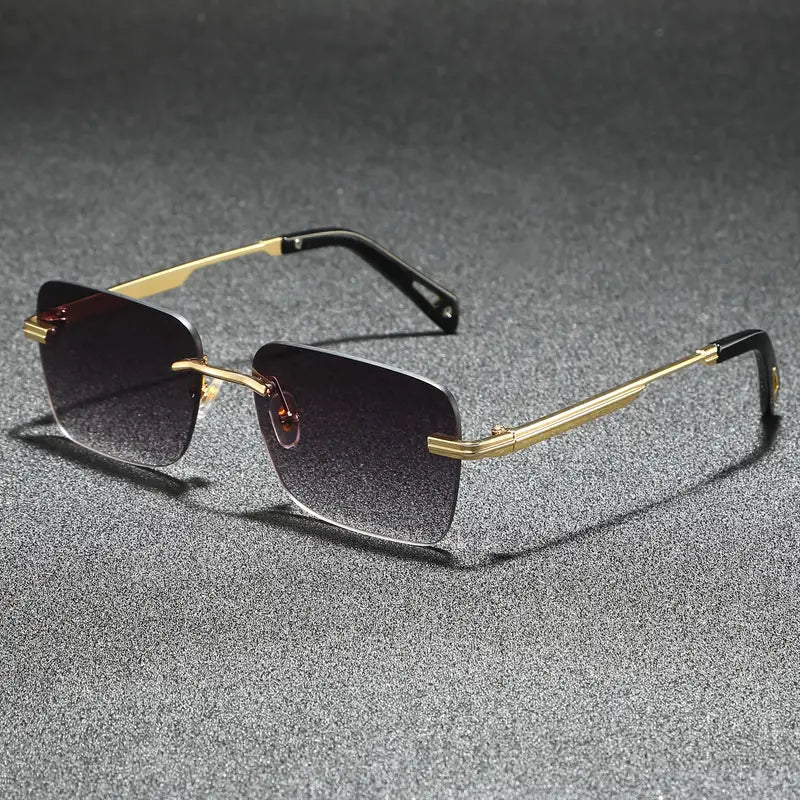 Spraykis | Rimless Square Sunglasses – Tinted Lenses with UV Protection