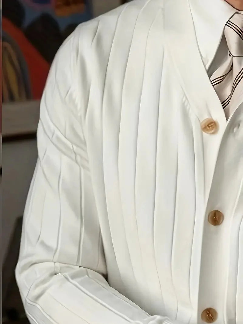 Men's Ribbed Knit Cardigan | Button-Front Design | Soft Cotton Blend | Timeless Style